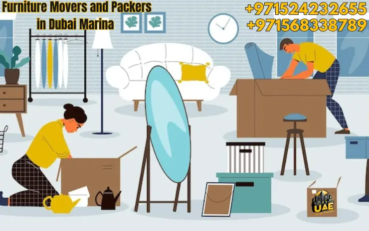 Furniture movers and packers in Dubai Marina ensuring safe furniture relocation